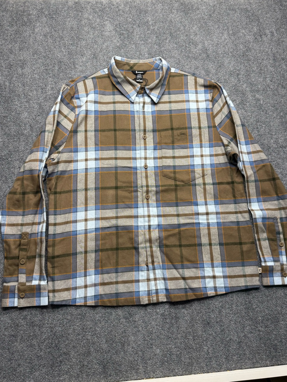 Cotopaxi Men's Large NWT organic cotton Quedo Flannel Shirt